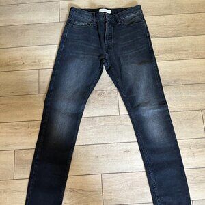 NEW Men's Topman Stretch Skinny Black Denim 30x32
